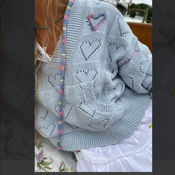 LOVESHACKFANCY SWEATER HOODIE - Picture 9 of 15